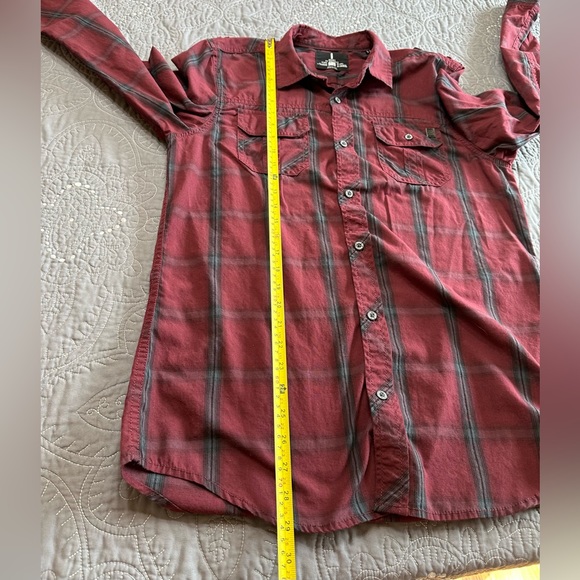 Buffalo By David Britton Men’s Maroon/Gray/Black Button Down Shirt Size Medium - Picture 4 of 9